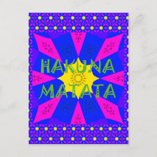 Lebendiges Kaleidoskop: Hakuna Matata Schönes Amaz Postkarte