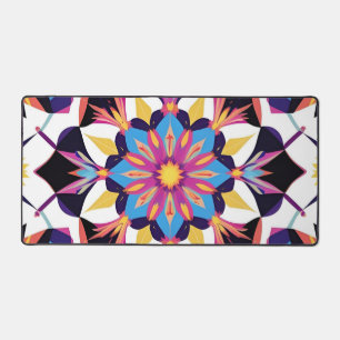 Lebendiges Kaleidoskop-Mandala-Muster Schreibtischunterlage