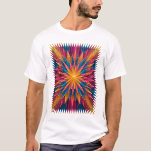 Lebendiges Kaleidoskop-Sonnenstrahl-Grafik-T-Shirt T-Shirt