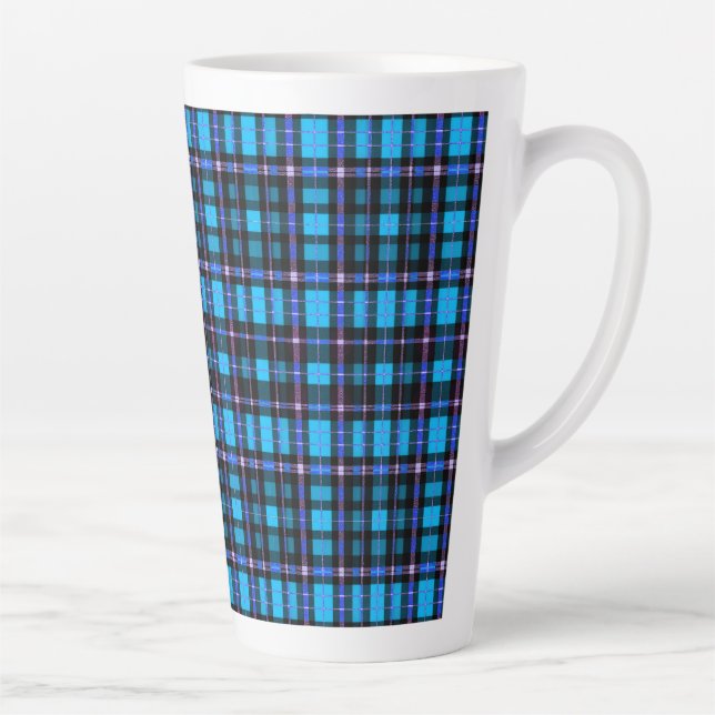 Lebendiges Karo-Tartan-Muster-Stoff Milchtasse (Rechts)