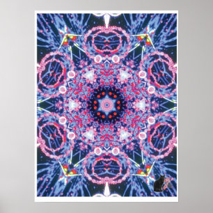 Lebendiges kinetisches Collage-Kaleidoskop-Poster Poster