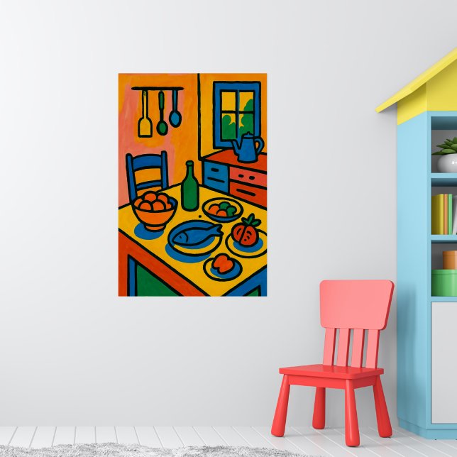 Lebendiges Küchenstillleben Poster (Kinderzimmer 1)