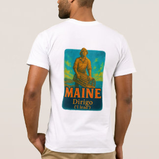 Lebendiges künstlerisches T-Shirt-Design aus Maine T-Shirt
