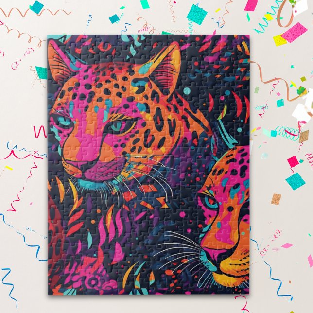 Lebendiges Leopard-Jungle-Muster  (Von Creator hochgeladen)