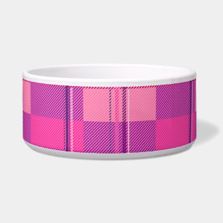 Lebendiges Magenta-Rosa-Karomuster-Ästhetik Napf