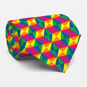 Lebendiges mehrfarbiges geometrisches Muster Krawatte
