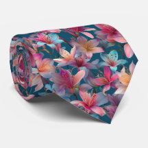 Lebendiges mehrfarbiges Lilien-Blumenmuster