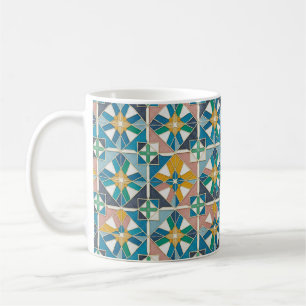 Lebendiges modernes marokkanisches Zellige-Fliesen Kaffeetasse