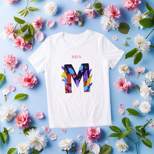 Lebendiges Monogramm - Buchstabe M Künstlerisches Tri-Blend Shirt