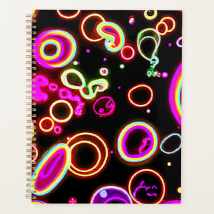Lebendiges Neon-Leuchtmuster Planer