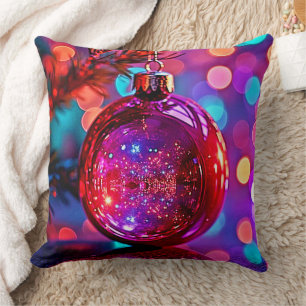 Lebendiges Neujahrs-Schmuckdesign in Neon Kissen