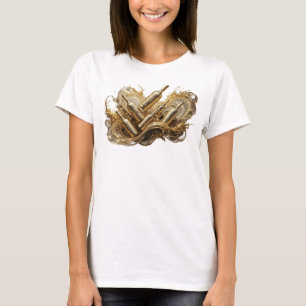 Lebendiges Orange ABSTRACT ART Statement T-Shirt