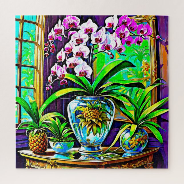 Lebendiges Orchideenparadies (Vertikal)