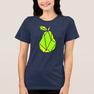 Lebendiges Origami Geometrisches Birnen Grafik T-S Tri-Blend Shirt
