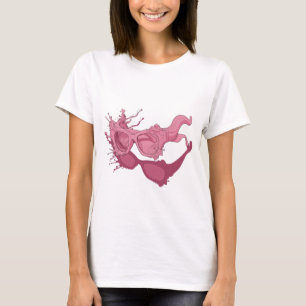 Lebendiges Pink ABSTRACTE KUNST Abstrakte Gestaltu T-Shirt