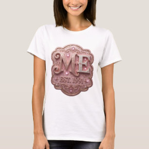 Lebendiges Pink ME EST 1991 Statement-Design T-Shirt