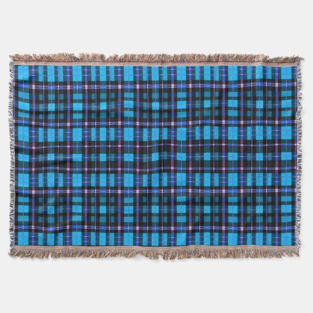 Lebendiges Plaid-Tartan-Muster-Gewebe Decke (Vorderseite)