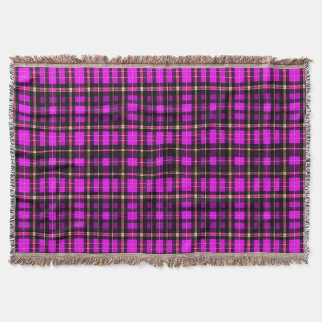 Lebendiges Plaid-Tartan-Muster-Gewebe Decke (Vorderseite)