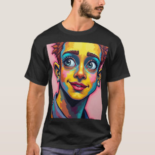 Lebendiges Pop-Art-Chaos Crazy Grafik-T-Shirt T-Shirt
