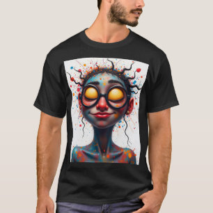 Lebendiges Pop-Art-Chaos Crazy Grafik-T-Shirt T-Shirt