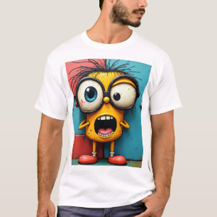 Lebendiges Pop-Art-Chaos-Krauses Grafik-T-Shirt T-Shirt