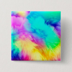 Lebendiges Regenbogen Flauschige Fellstruktur Hint Button