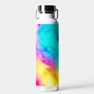 Lebendiges Regenbogen Flauschige Fellstruktur Hint Trinkflasche