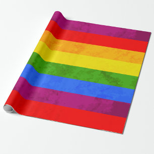 Lebendiges Regenbogen-Stolz-Geschenkpapier Geschenkpapier