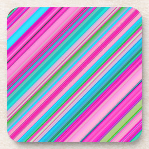 Lebendiges Regenbogen-Streifenmuster-Design Getränkeuntersetzer
