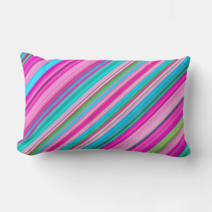 Lebendiges Regenbogen-Streifenmuster-Design Lendenkissen