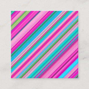 Lebendiges Regenbogen-Streifenmuster-Design Quadratische Visitenkarte