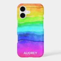 Lebendiges Regenbogen-Wasserfarben-Custom