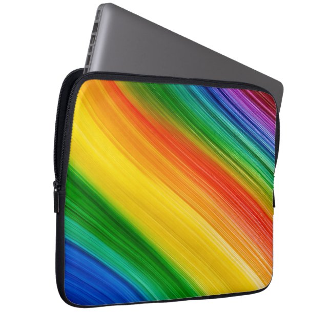 Lebendiges Regenbogenfarbspektrum Laptopschutzhülle (Vorne Rechts)