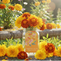 Lebendiges Ringelblumen-Sommer-Hochzeitsgeschenk-T