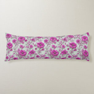 Lebendiges rosa Blumenmuster mit Magenta-Blumen Seitenschläferkissen