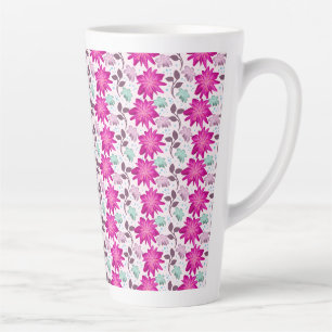 Lebendiges rosa Blumenmuster Moderne, auffallend Milchtasse