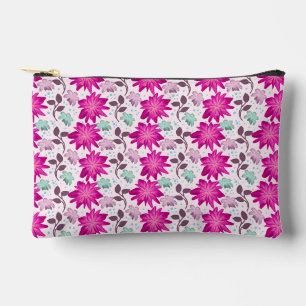 Lebendiges rosa Blumenmuster Moderne, kräftige B Zubehörtasche