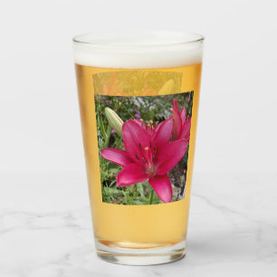 Lebendiges Rosa Lilly Glas