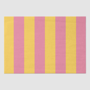 Lebendiges Rosa und Gelb Vertikal gestreiftes Must Seidenpapier