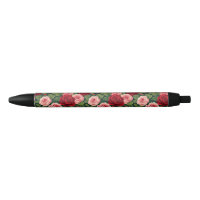 Lebendiges Rosenmuster mit roten und rosa Rosen