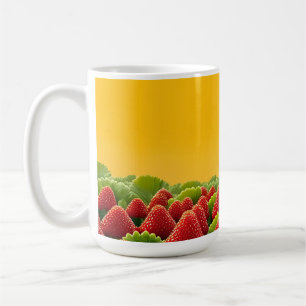 Lebendiges rotes Erdbeerfeld Kaffeetasse