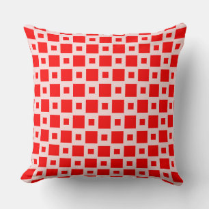 Lebendiges rotes geometrisches Muster Kissen