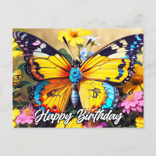 Lebendiges schönes Schmetterlingsdesign Postkarte
