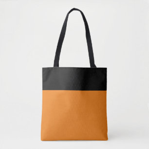 Lebendiges Schwarz Warmes Orange Nahtloses Farbblo Tasche