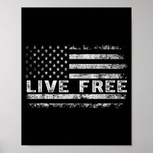Lebendiges Shirt – Grafik-T-Shirt mit Vintage-Usa- Poster