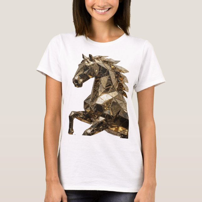 Lebendiges Silber ABSTRACT ART Statement Design T-Shirt (Vorderseite)