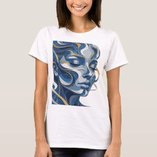 Lebendiges Silber ABSTRACT ART Statement Design v2 T-Shirt