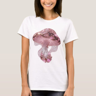 Lebendiges Silber STRAHLEND ROSA PILZ T-Shirt