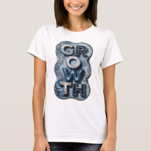 Lebendiges Silber-Wachstumskunst-Motiv T-Shirt
