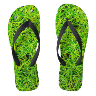 Lebendiges Smaragdgrün-Rasengras Flip Flops